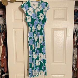 Sonoma goods Floral Green and Blue Maxi Dress